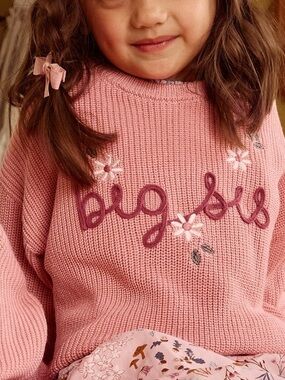 NWT Gerber Modern Moments Big Sis King Mauve Pink Sweater- 2T